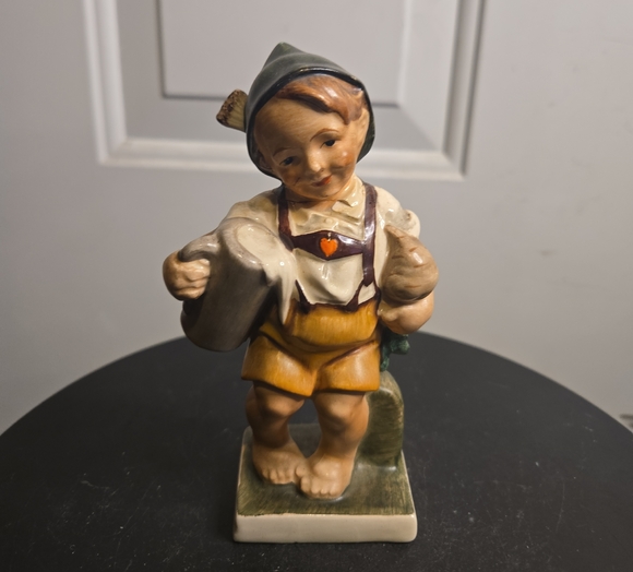 Friedel Other - Vintage Friedel Germany Ceramic Boy Figurine with Green Hat And Blur Pitcher
